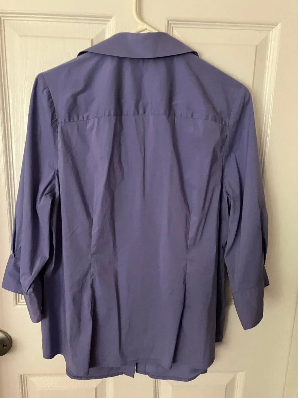 ALFANI HOUSE women's Button-down shirt/blouse light lavender purple 3/4 slvs 14W - Picture 2 of 9